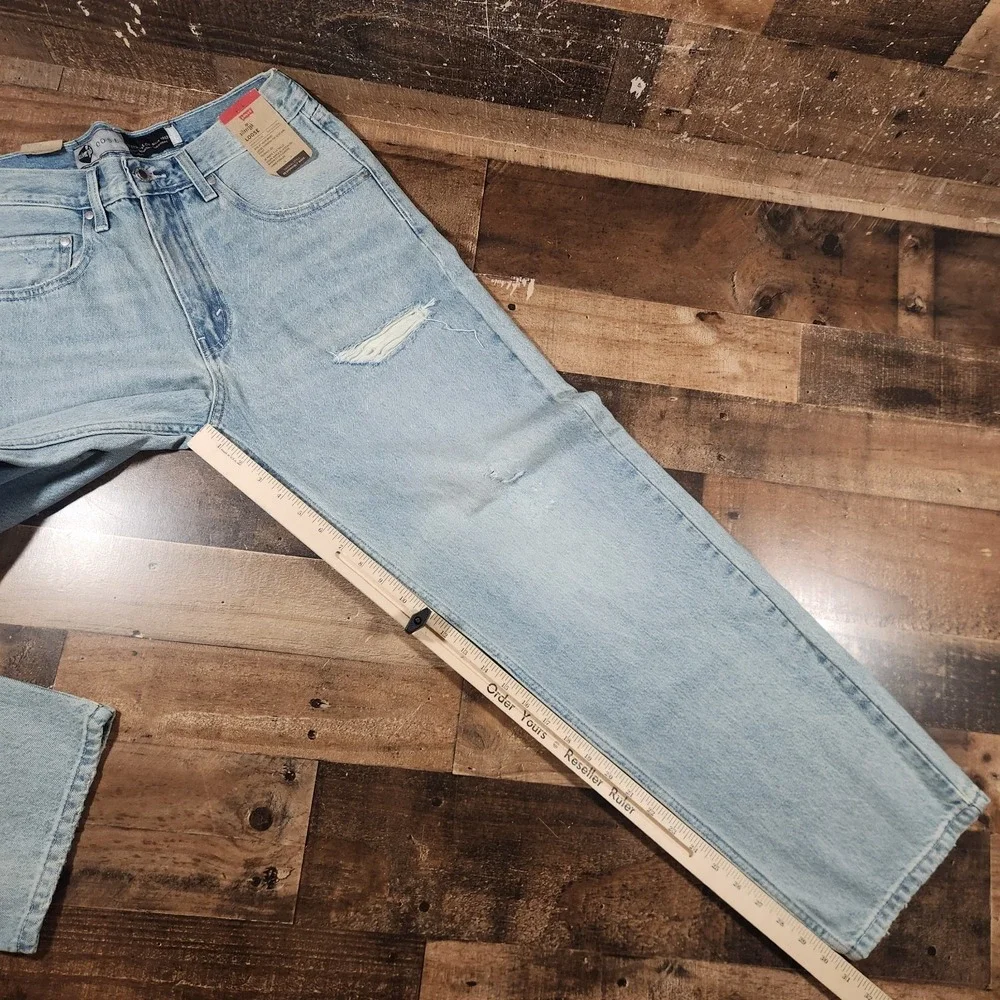 Levi's Silvertab Jeans Men 31x31 Light Blue Denim Baggy Loose Fit Distressed Rip